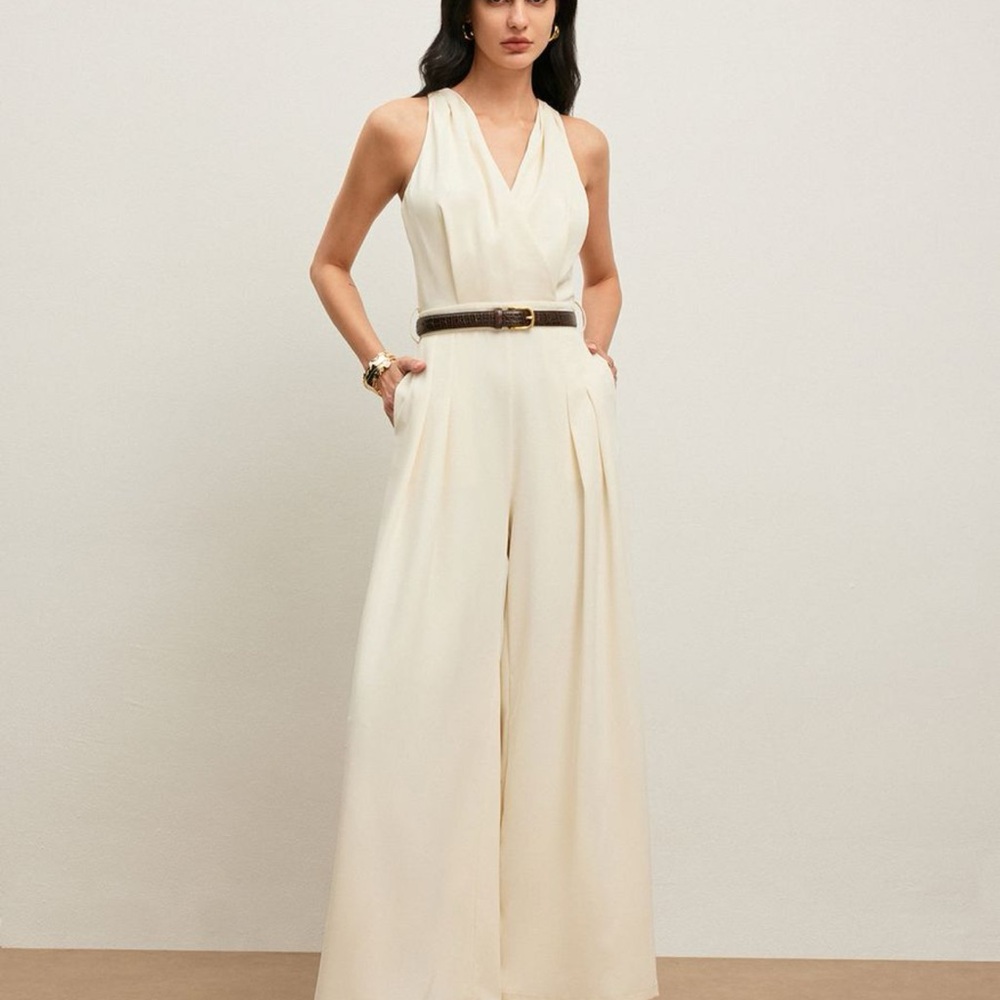 Commense Black Jumpsuit with Belt